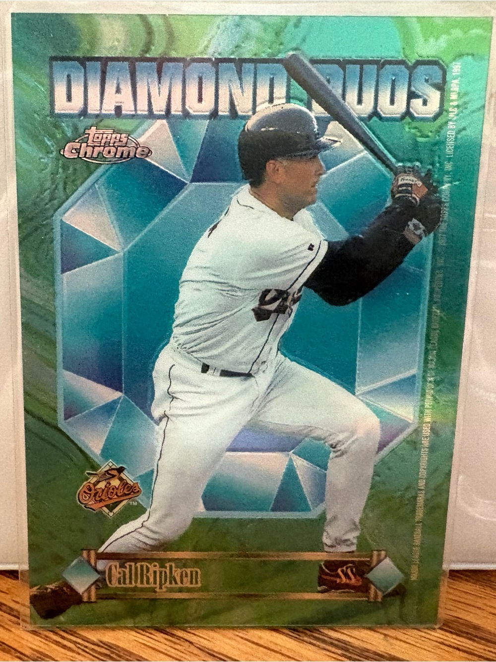 Topps Chrome Diamond Duos Card featuring Brady Anderson/ Cal Ripken